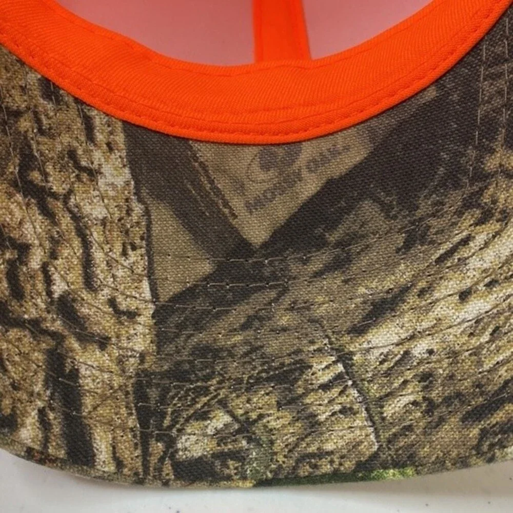 Mossy Oak Camo Hat Neon Orange Cap Hunter Game Trucker